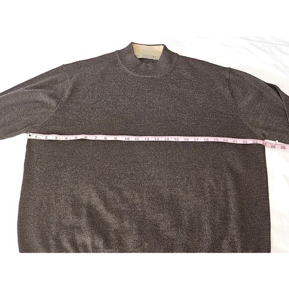 RAFFI Men's Brown 100% Extra Fine Marino Wool Sweater Size XL/54 - Picture 11 of 13